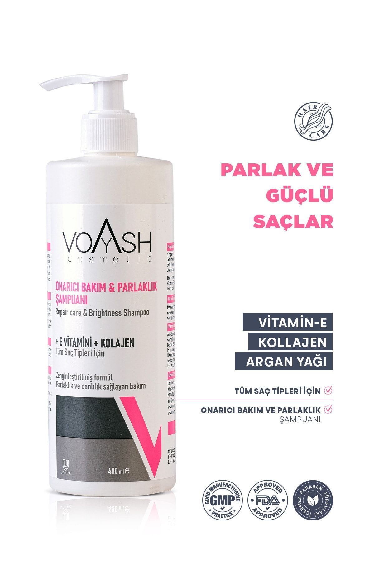 Voyash Onarıcı Bakım & Parlaklık Şampuan 400 ml