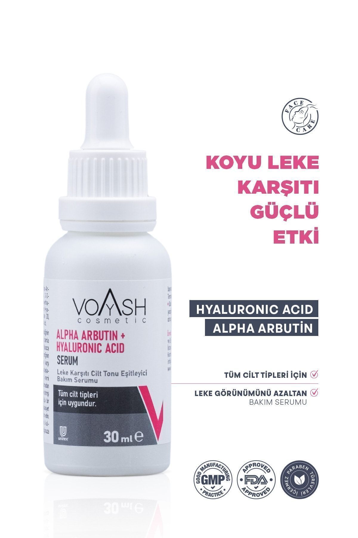 Voyash Alpha Arbutin %2 Hyaluronic Acid Serum 30 ml