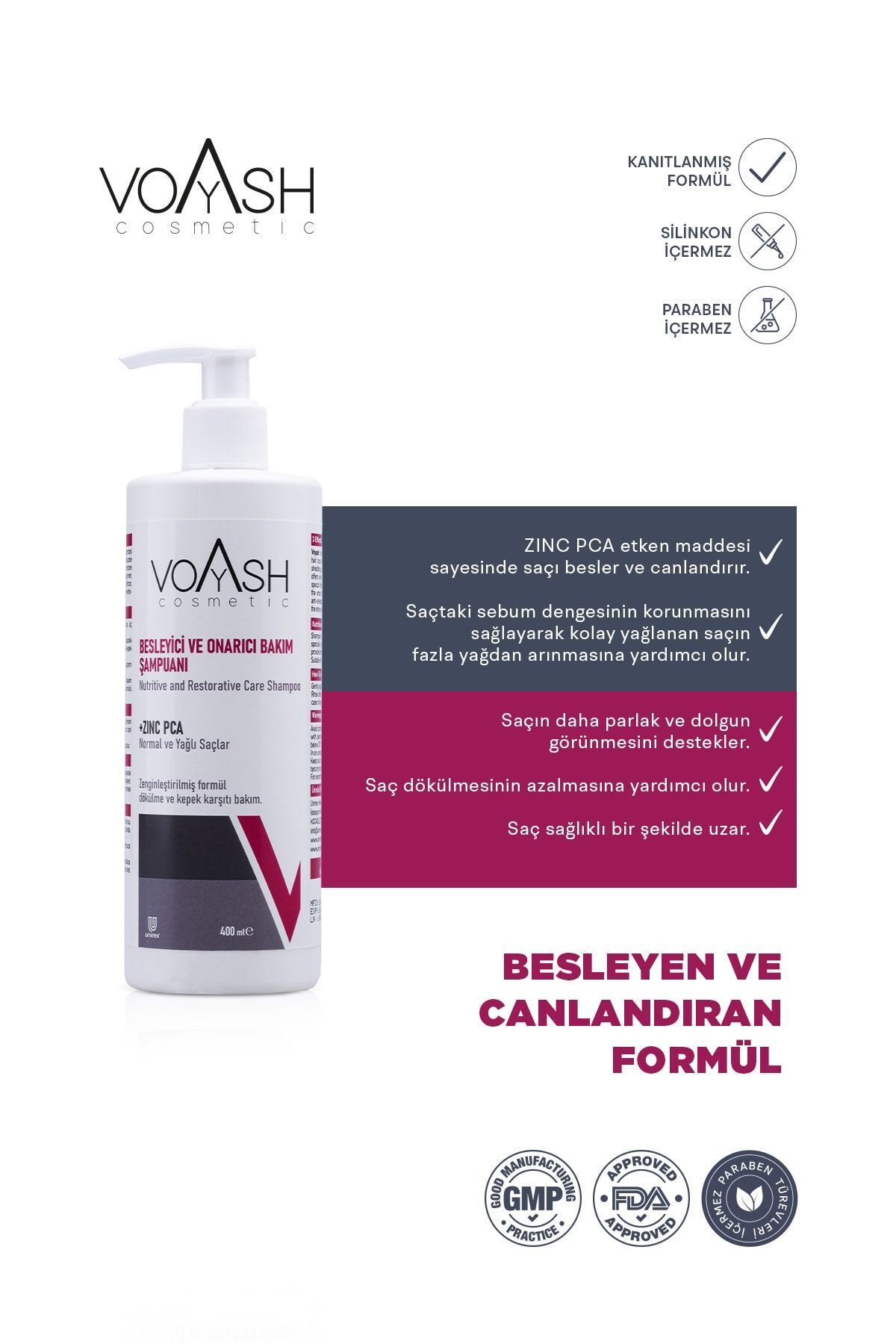 Voyash Besleyici Ve Onarıcı Bakım Şampuanı 400 ml