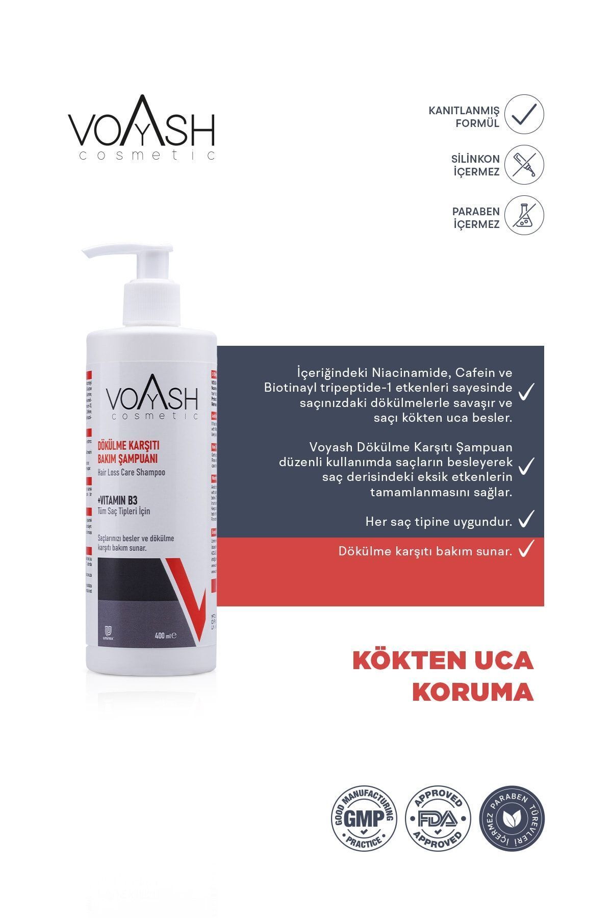 Voyash Dökülme Karşıtı Bakım Şampuanı 400 Ml